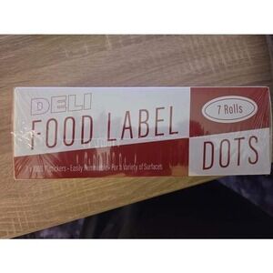 Deli Food Label‎ Dots 7 Rolls 7000 Count Color Coded Bilingual Removable 1 Inch